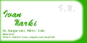 ivan marki business card