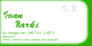 ivan marki business card